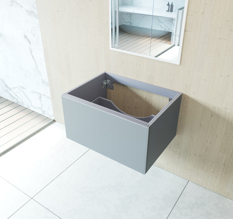 Laviva 313VTR-30FG Vitri 30" Fossil Grey Wall Hung Bathroom Vanity Cabinet