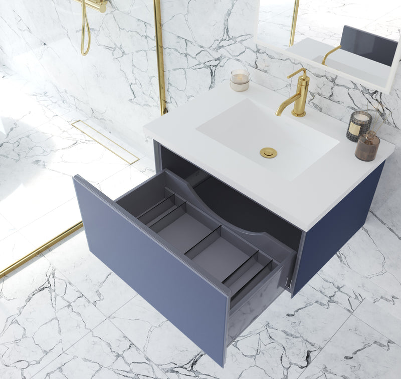 Laviva 313VTR-30NB Vitri 30" Nautical Blue Wall Hung Bathroom Vanity Cabinet