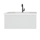 Laviva 313VTR-36CW-MW Vitri 36" Cloud White Bathroom Vanity with VIVA Stone Matte White Countertop