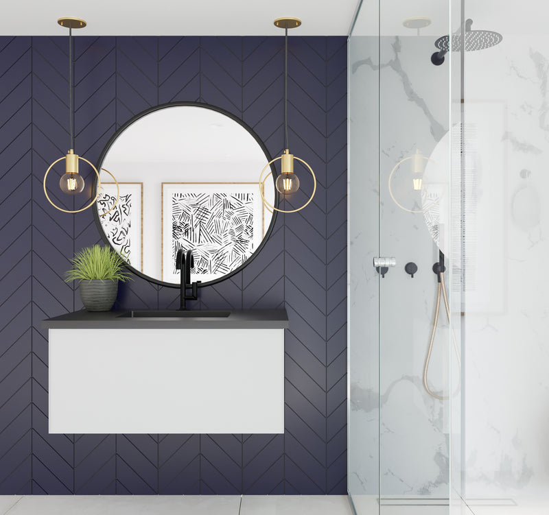 Laviva 313VTR-36CW Vitri 36" Cloud White Wall Hung Bathroom Vanity Cabinet