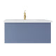 Laviva 313VTR-36NB-MW Vitri 36" Nautical Blue Bathroom Vanity with VIVA Stone Matte White Countertop