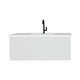 Laviva 313VTR-42CW-MW Vitri 42" Cloud White Bathroom Vanity with VIVA Stone Matte White Countertop