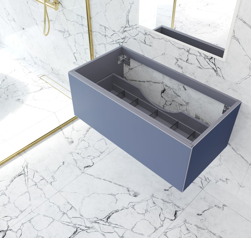 Laviva 313VTR-42NB Vitri 42" Nautical Blue Wall Hung Bathroom Vanity Cabinet