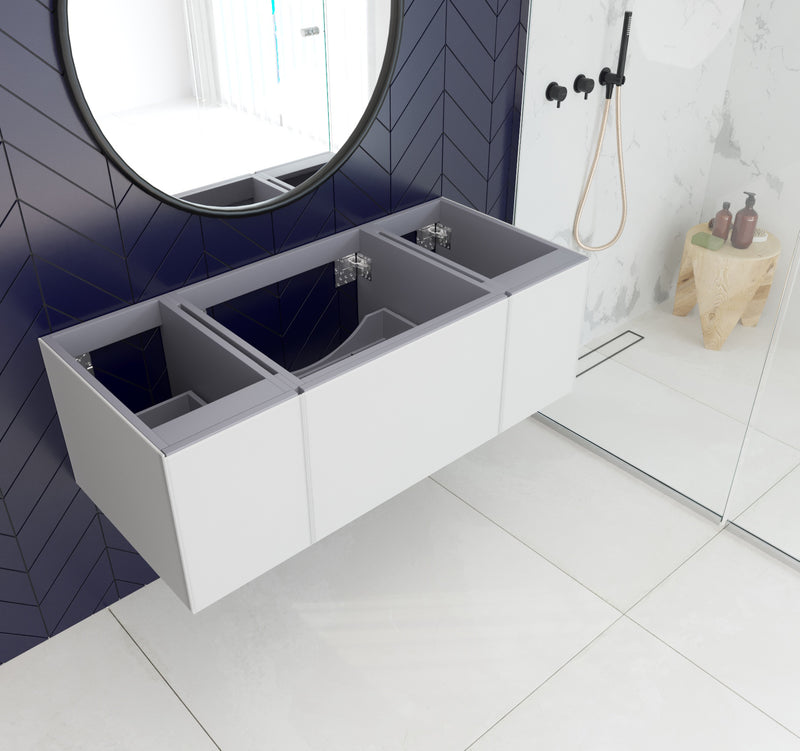 Laviva 313VTR-48CW Vitri 48" Cloud White Wall Hung Bathroom Vanity Cabinet