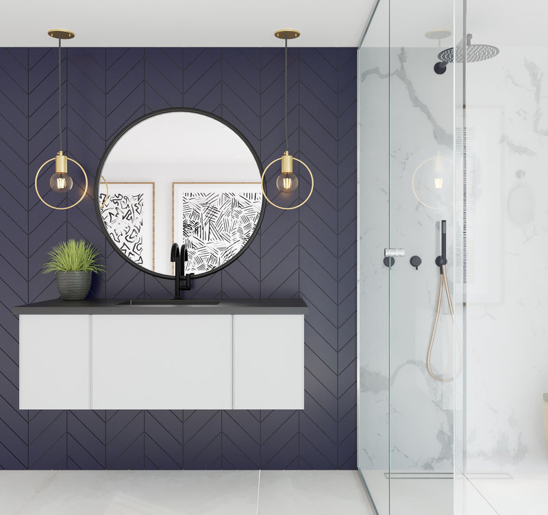 Laviva 313VTR-48CW Vitri 48" Cloud White Wall Hung Bathroom Vanity Cabinet
