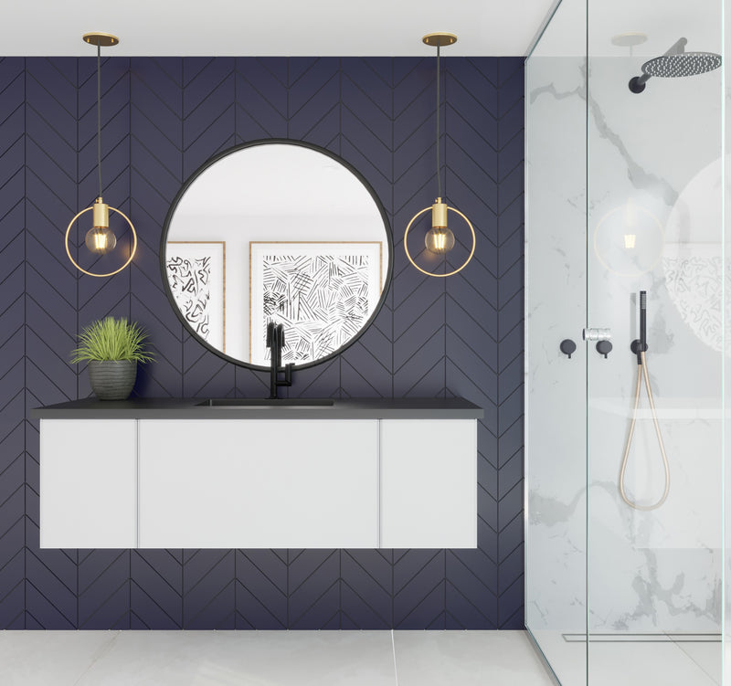 Laviva 313VTR-54CW Vitri 54" Cloud White Wall Hung Bathroom Vanity Cabinet
