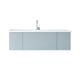 Laviva 313VTR-54FG-MW Vitri 54" Fossil Grey Bathroom Vanity with VIVA Stone Matte White Countertop