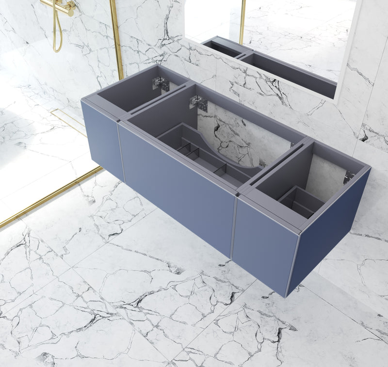 Laviva 313VTR-54NB Vitri 54" Nautical Blue Wall Hung Bathroom Vanity Cabinet