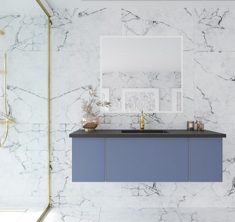Laviva 313VTR-54NB Vitri 54" Nautical Blue Wall Hung Bathroom Vanity Cabinet