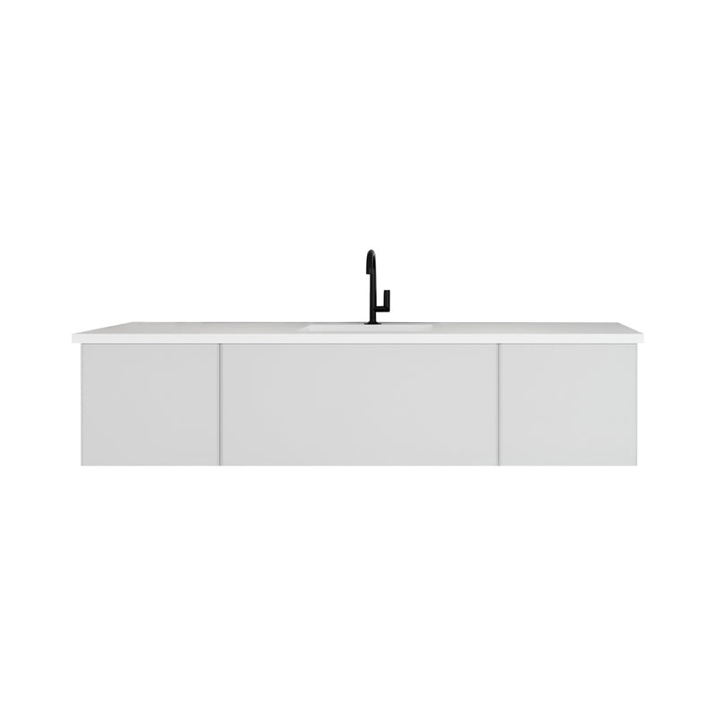 Laviva 313VTR-72CCW-MW Vitri 72" Cloud White Single Sink Bathroom Vanity
