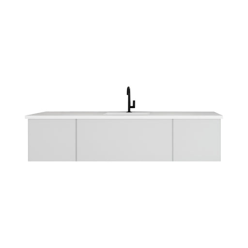 Laviva 313VTR-72CCW-MW Vitri 72" Cloud White Single Sink Bathroom Vanity