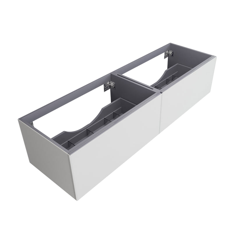 Laviva 313VTR-72DCW Vitri 72" Cloud White Double Sink Wall Hung Bathroom Vanity Cabinet