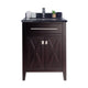 Laviva 313YG319-24B-BW Wimbledon 24" Brown Bathroom Vanity with Black Wood Marble Countertop