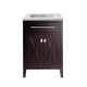 Laviva 313YG319-24B-MW Wimbledon 24" Brown Bathroom Vanity with Matte White VIVA Stone Countertop