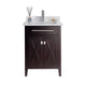 Laviva 313YG319-24B-WQ Wimbledon 24" Brown Bathroom Vanity with White Quartz Countertop