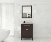 Laviva 313YG319-24B-WS Wimbledon 24" Brown Bathroom Vanity with White Stripes Marble Countertop - view 2