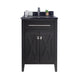 Laviva 313YG319-24E-BW Wimbledon 24" Espresso Bathroom Vanity with Black Wood Marble Countertop
