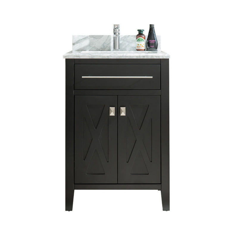 Laviva 313YG319-24E-WC Wimbledon 24" Espresso Bathroom Vanity with White Carrara Marble Countertop