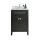 Laviva 313YG319-24E-WC Wimbledon 24" Espresso Bathroom Vanity with White Carrara Marble Countertop