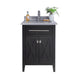 Laviva 313YG319-24E-WS Wimbledon 24" Espresso Bathroom Vanity with White Stripes Marble Countertop