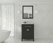 Laviva 313YG319-24E-WS Wimbledon 24" Espresso Bathroom Vanity with White Stripes Marble Countertop - view 2
