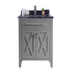 Laviva 313YG319-24G-BW Wimbledon 24" Grey Bathroom Vanity with Black Wood Marble Countertop
