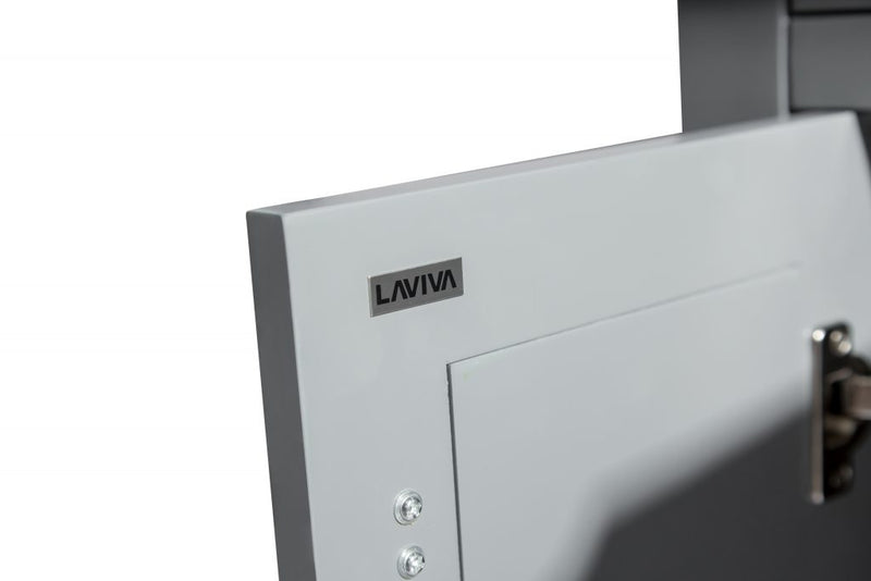 Laviva 313YG319-24G-WC Wimbledon 24" Grey Bathroom Vanity with White Carrara Marble Countertop