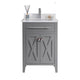 Laviva 313YG319-24G-WQ Wimbledon 24" Grey Bathroom Vanity with White Quartz Countertop