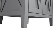 Laviva 313YG319-24G-WS Wimbledon 24" Grey Bathroom Vanity with White Stripes Marble Countertop - view 5