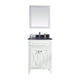 Laviva 313YG319-24W-BW Wimbledon 24" White Bathroom Vanity with Black Wood Marble Countertop