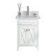 Laviva 313YG319-24W-WQ Wimbledon 24" White Bathroom Vanity with White Quartz Countertop