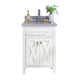 Laviva 313YG319-24W-WS Wimbledon 24" White Bathroom Vanity with White Stripes Marble Countertop