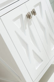 Laviva 313YG319-24W-WS Wimbledon 24" White Bathroom Vanity with White Stripes Marble Countertop - view 5