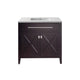 Laviva 313YG319-36B-MW Wimbledon 36" Brown Bathroom Vanity with Matte White VIVA Stone Countertop