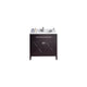Laviva 313YG319-36B-WC Wimbledon 36" Brown Bathroom Vanity with White Carrara Marble Countertop