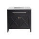 Laviva 313YG319-36E-MW Wimbledon 36" Espresso Bathroom Vanity with Matte White VIVA Stone Countertop
