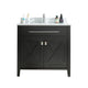 Laviva 313YG319-36E-WC Wimbledon 36" Espresso Bathroom Vanity with White Carrara Marble Countertop