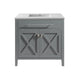 Laviva 313YG319-36G-MW Wimbledon 36" Grey Bathroom Vanity with Matte White VIVA Stone Countertop