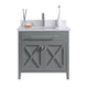 Laviva 313YG319-36G-WQ Wimbledon 36" Grey Bathroom Vanity with White Quartz Countertop