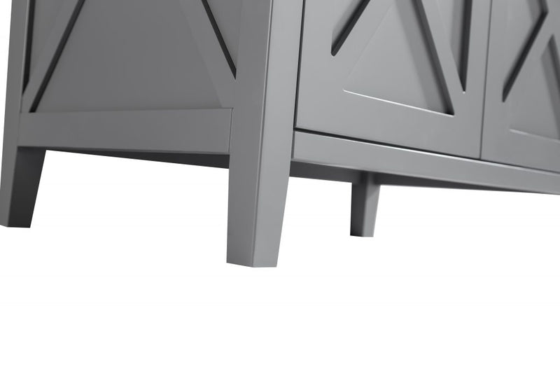 Laviva 313YG319-36G-WS Wimbledon 36" Grey Bathroom Vanity with White Stripes Marble Countertop