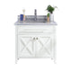 Laviva 313YG319-36W-WS Wimbledon 36" White Bathroom Vanity with White Stripes Marble Countertop