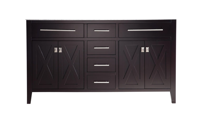 Laviva 313YG319-60B Wimbledon 60" Brown Double Sink Bathroom Vanity Cabinet