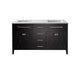 Laviva 313YG319-60E-MW Wimbledon 60" Espresso Double Sink Bathroom Vanity with Matte White VIVA Stone Countertop