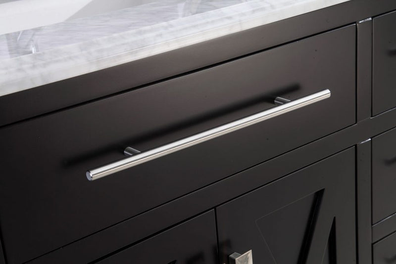 Laviva 313YG319-60E-WC Wimbledon 60" Espresso Double Sink Bathroom Vanity with White Carrara Marble Countertop