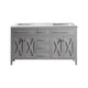 Laviva 313YG319-60G-MW Wimbledon 60" Grey Double Sink Bathroom Vanity with Matte White VIVA Stone Countertop