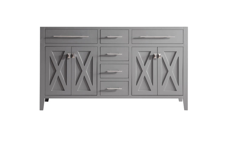 Laviva 313YG319-60G Wimbledon 60" Grey Double Sink Bathroom Vanity Cabinet