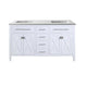 Laviva 313YG319-60W-MW Wimbledon 60" White Double Sink Bathroom Vanity with Matte White VIVA Stone Countertop