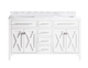 Laviva 313YG319-60W-WC Wimbledon 60" White Double Sink Bathroom Vanity with White Carrara Marble Countertop