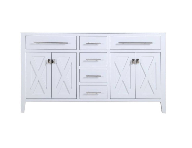 Laviva 313YG319-60W Wimbledon 60" White Double Sink Bathroom Vanity Cabinet