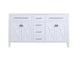 Laviva 313YG319-60W Wimbledon 60" White Double Sink Bathroom Vanity Cabinet